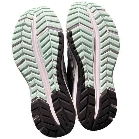 Saucony Sneakers Women's 11.5 Grey Omni 19 Road Running Shoes Alloy/Sky 8 Green - Picture 8 of 10